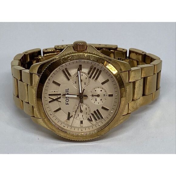 Fossil AM4511 Womens Stainless Steel Analog Rose Gold Dial Quartz Watch XX425 - Picture 7 of 12